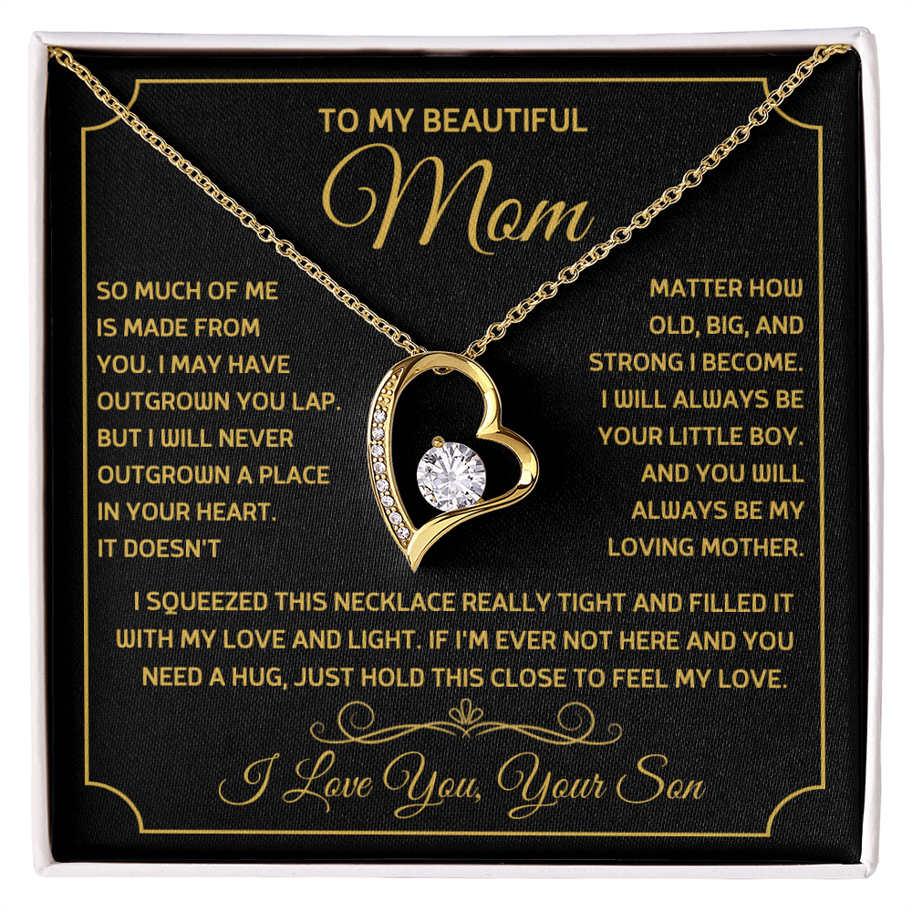 To My Beautiful Mom - You're My Universe! Forever Love Necklace