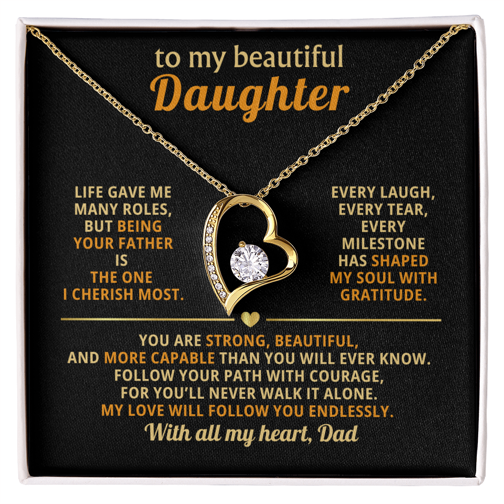 Daughter Necklace - Whenever You Feel Overwhelmed, Remember Whose Daughter You Are!