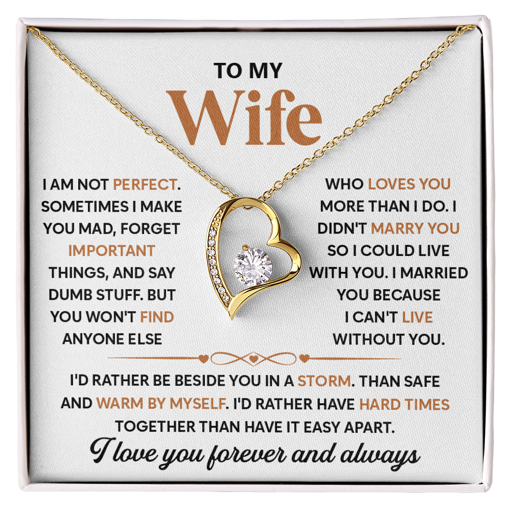 To My Beautiful Wife, I Love Spending Time With You - Forever Necklace