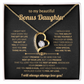 To My Bonus Daughter Necklace Gift From Bonus Mom Dad With Elegant Gift Box