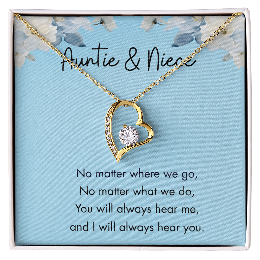 Aunt Niece Necklace - Gift for Aunt, Jewelry Present for Niece From Auntie