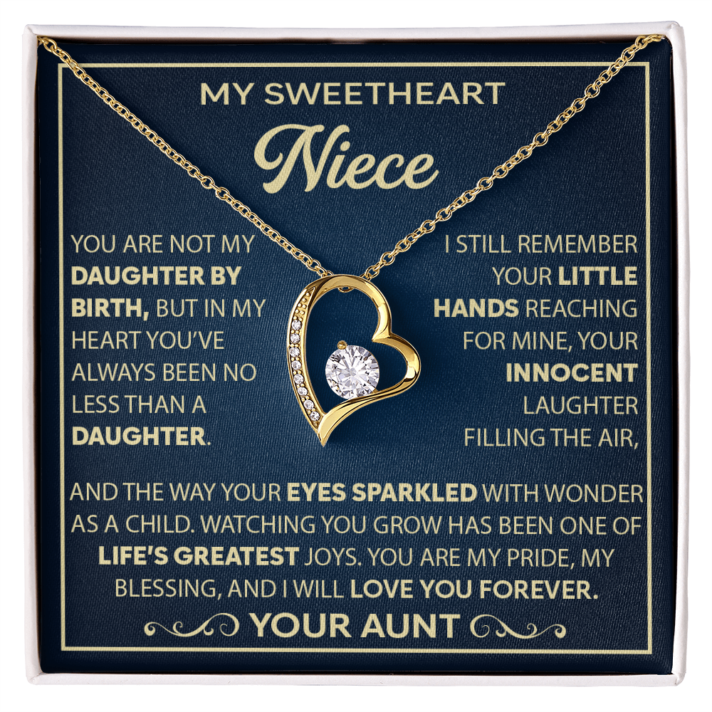 To My Niece - You've Always Been No Less Than a Daughter - Forever Love Necklace