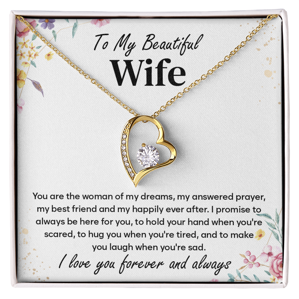 To My Beloved Wife – Thank You for Being My Wife - Forever Love Necklace
