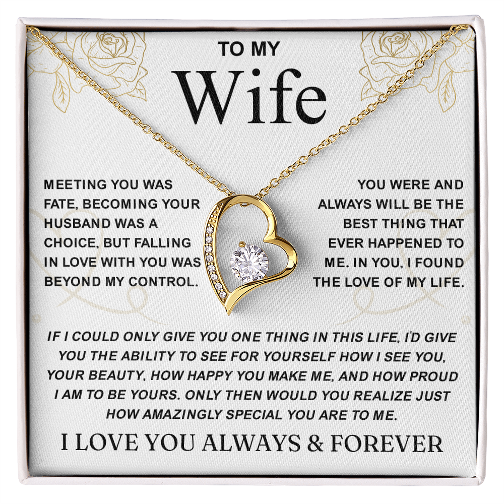 To My Wife Necklace, Soulmate Necklace for Women, Valentine Gifts