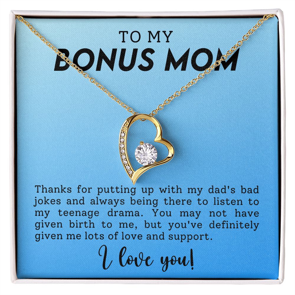 PERSONALISED GIFT FOR BONUS MOM - Forever Love Necklace