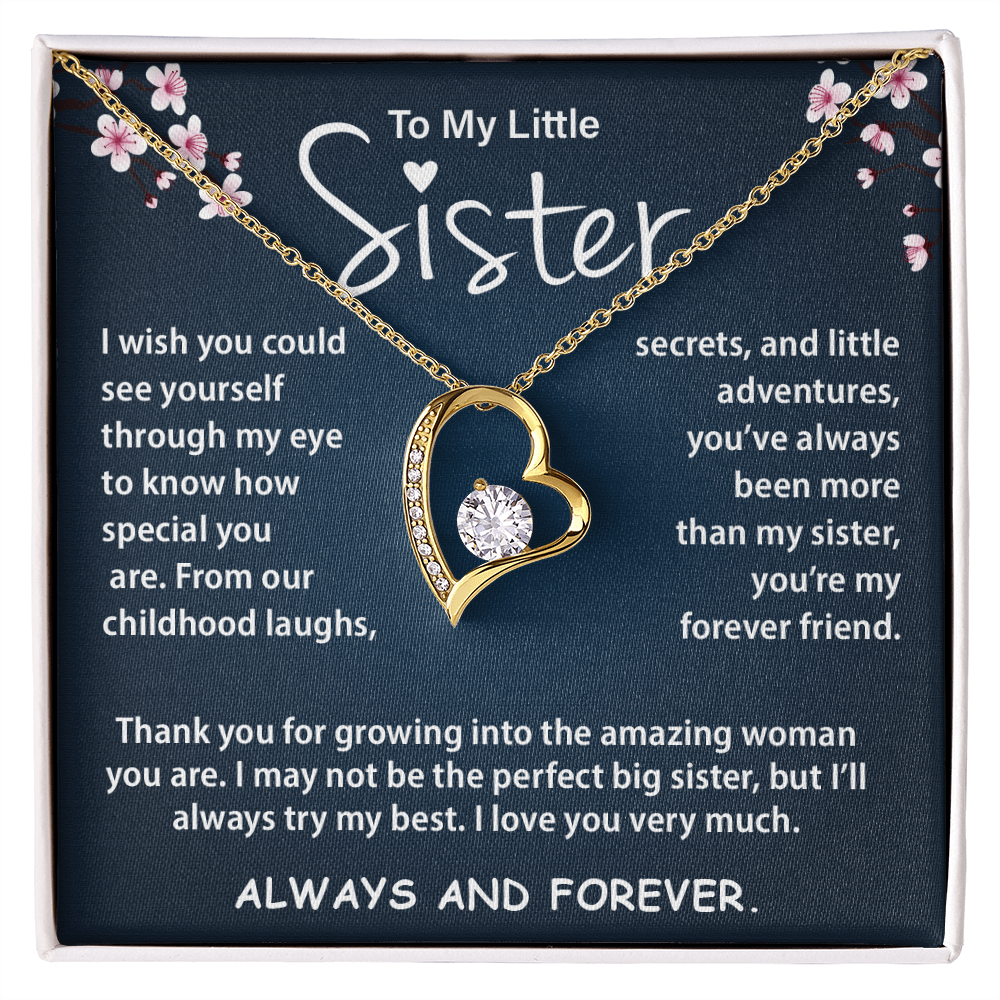 Big Sister and Little Sister - Love You Forever and Always - Necklace