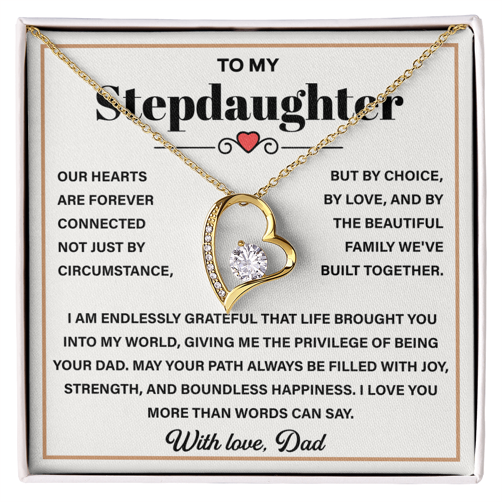 To My Stepdaughter - Forever Love Necklace, Daughter Gifts