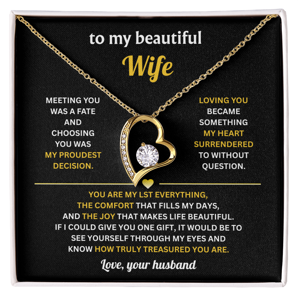 To My Wife  - You Are the Closest to Heaven - Forever Love Necklace