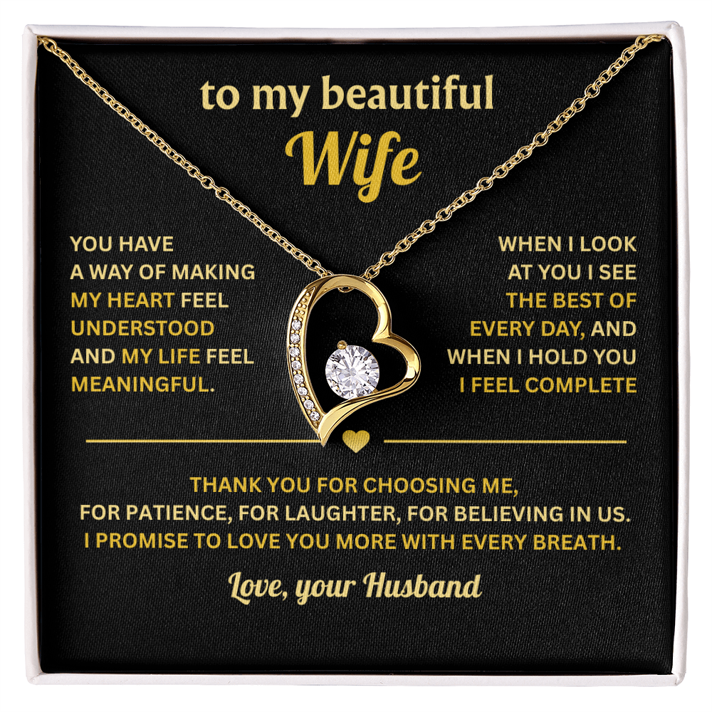 To My Wife - Falling in Love With You Was Beyond My Control - Necklace