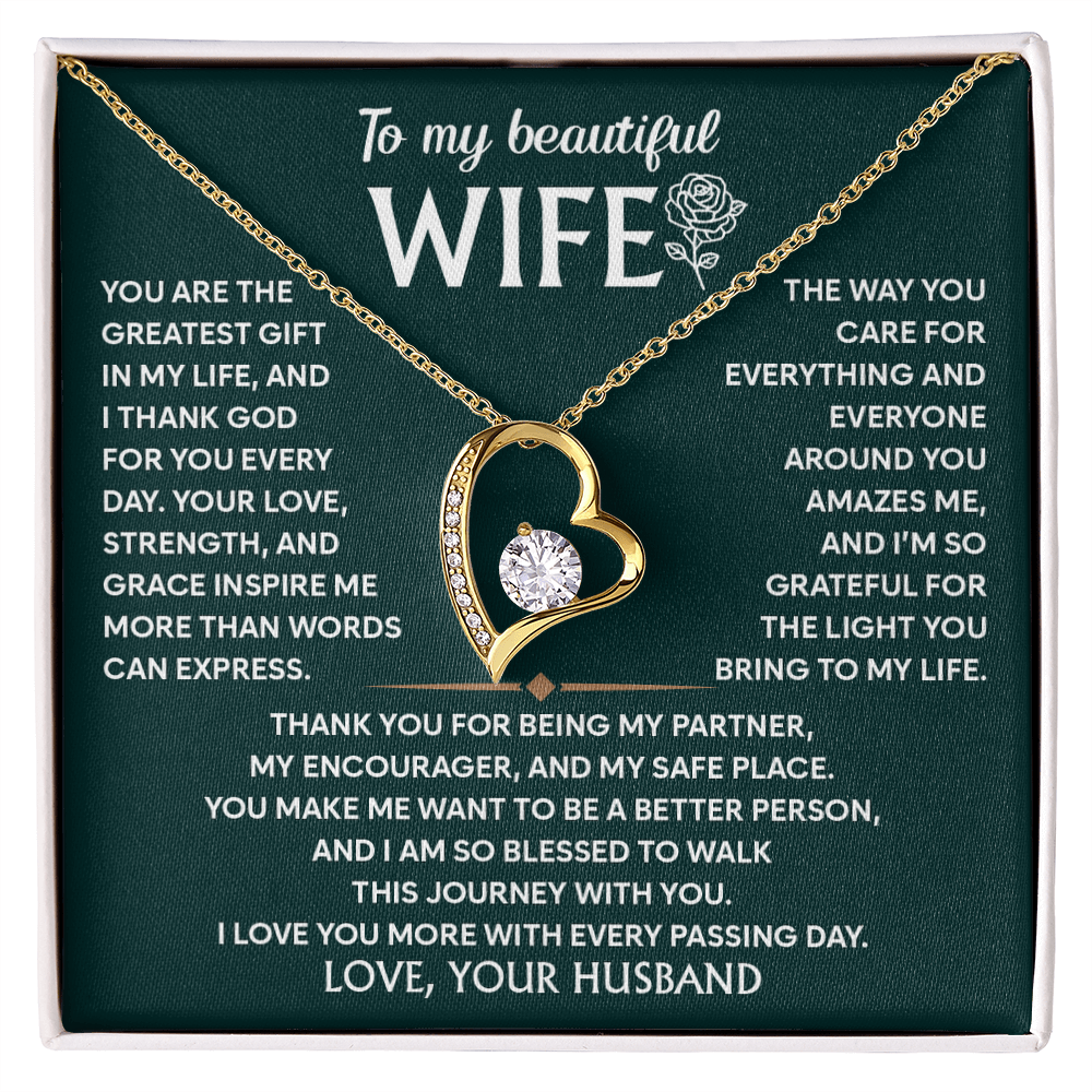 Wife Necklace From Husband to My Wife Soulmate  Jewelry for Women