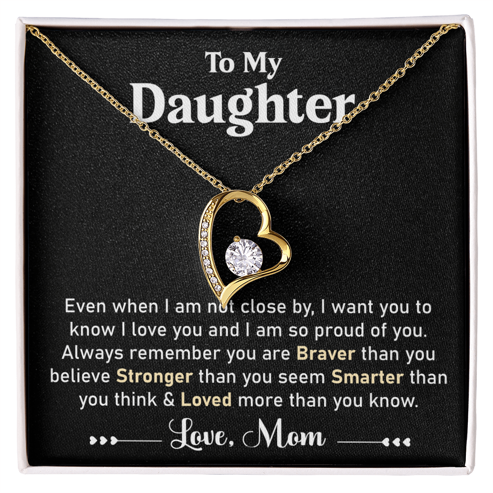 To My Beautiful Daughter Necklace – Forever Love Necklace, A Cherished Gift from Mom