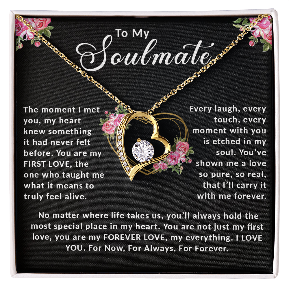 To My Soulmate - Forever Love Necklace, A Romantic Gift to Celebrate Eternal Devotion, First Love, and Lifelong Connection