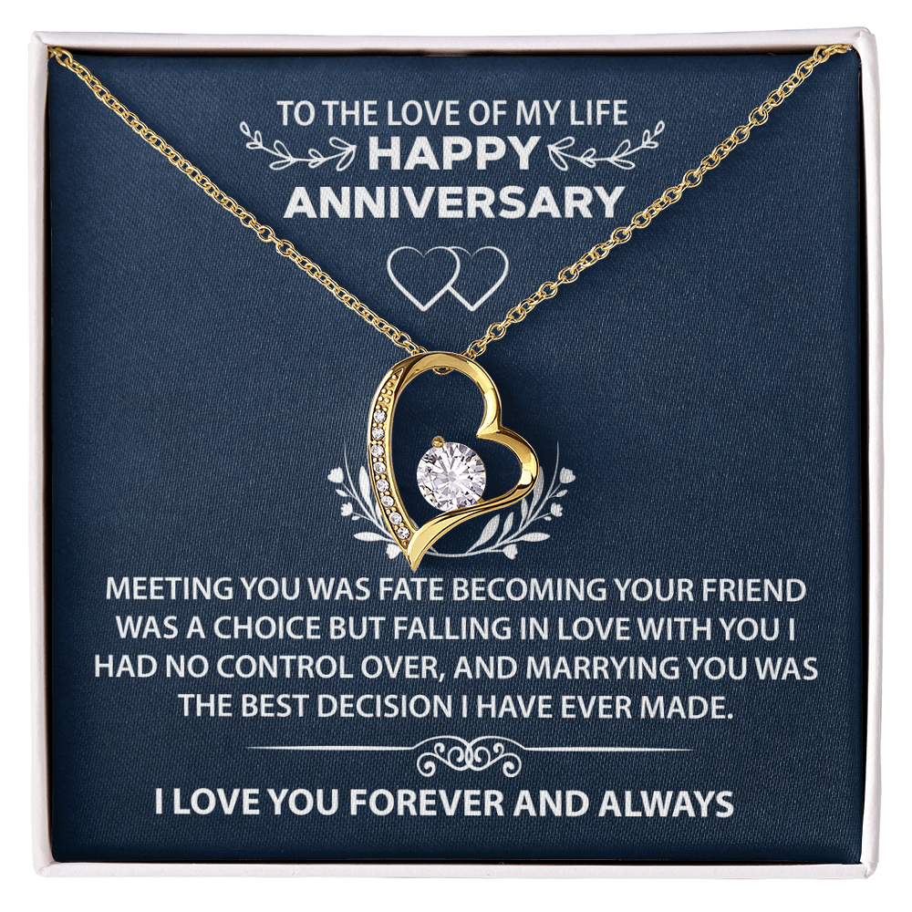 Heartfelt Jewelry Gift for Wife – Forever Love Necklace with Touching Message, A Keepsake from Husband