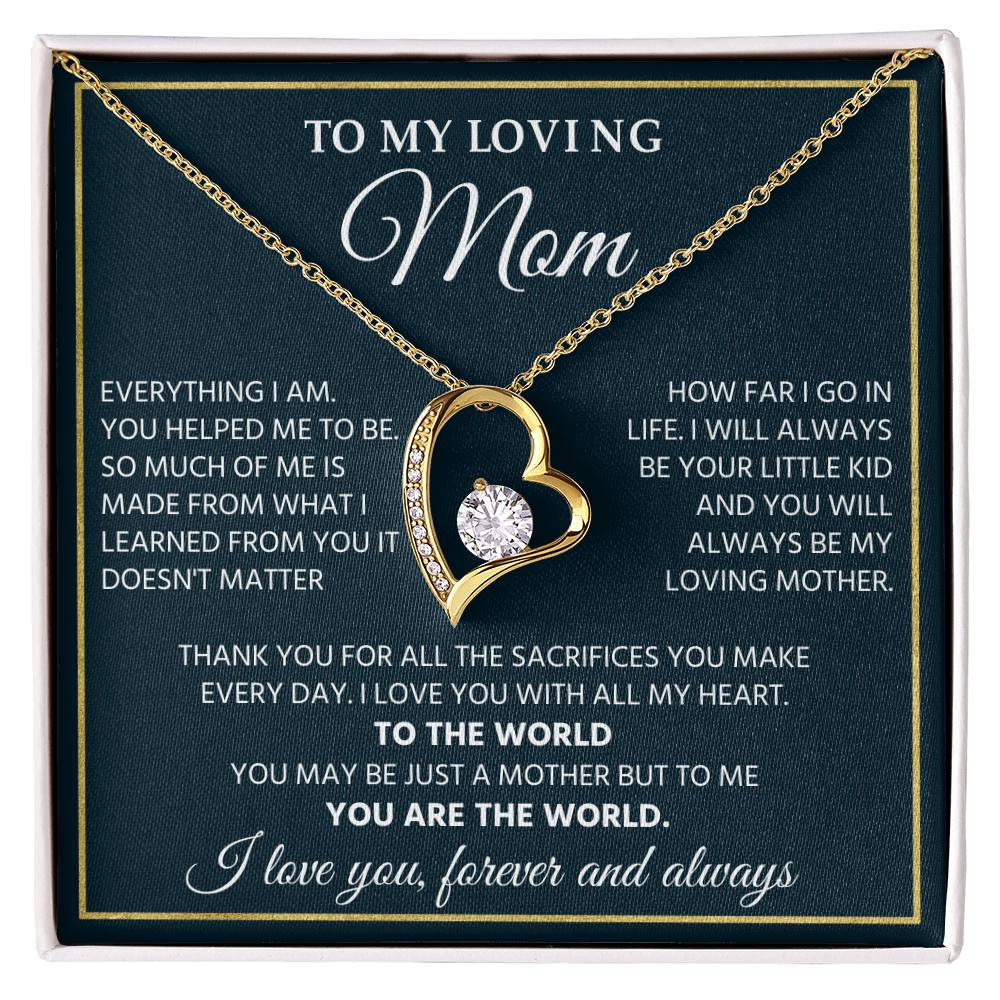 To My Mom - Thank You for Guiding Me Through All of This - Forever Love Necklace
