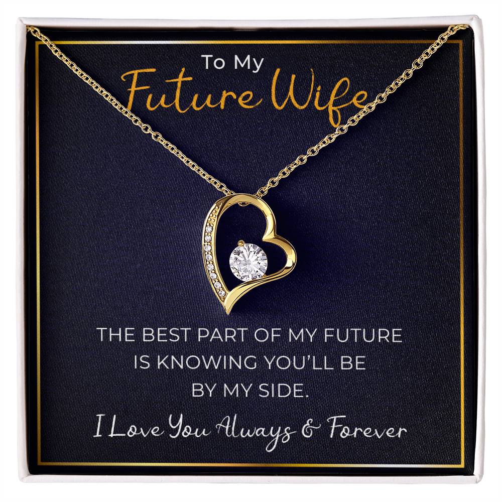 The Best Part of My Future Necklace for Future Wife with Heartfelt Message – A Gift of Love and Commitment for Valentine's, Anniversary, or Birthday