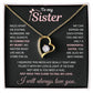 Sister Necklace With Message Card Gift From Brother & Sister