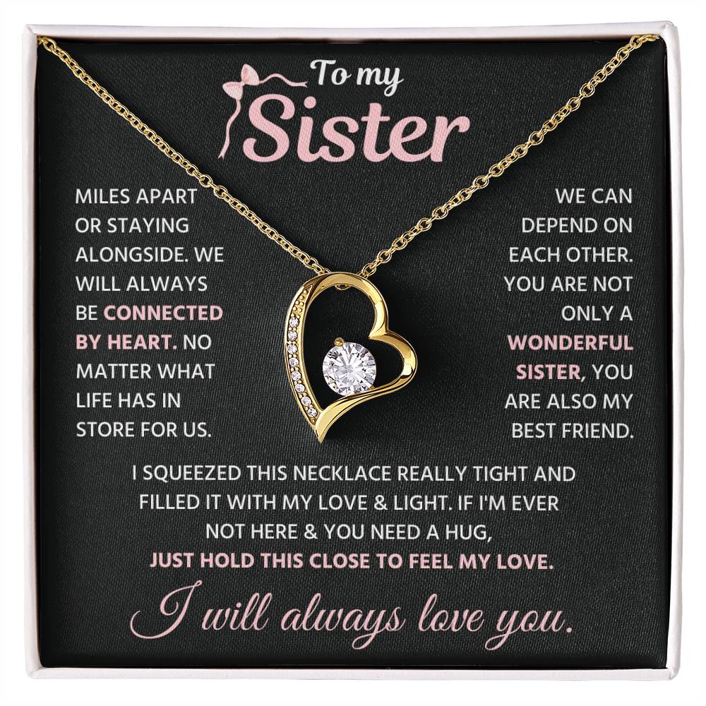 Sister Necklace With Message Card Gift From Brother & Sister