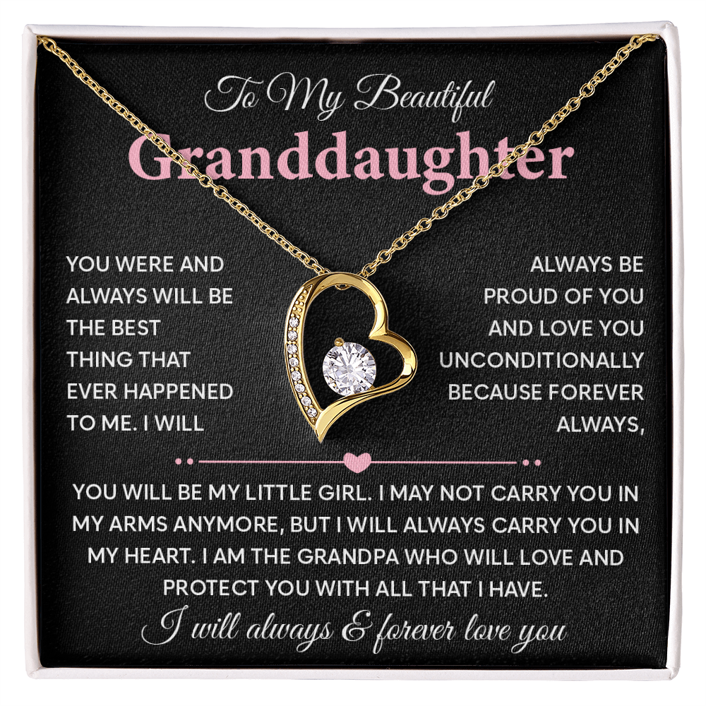 Gift for Granddaughter - I Will Always & Forever Love You - Necklace