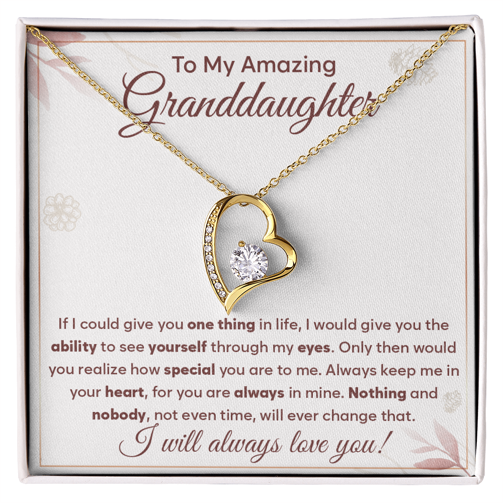 To My Amazing Granddaughter - Always Keep Me in Your Heart - Necklace