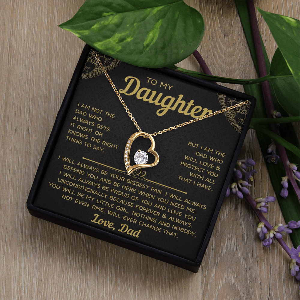 To My Daughter- Forever Love Necklace, Forever & Always Love Dad