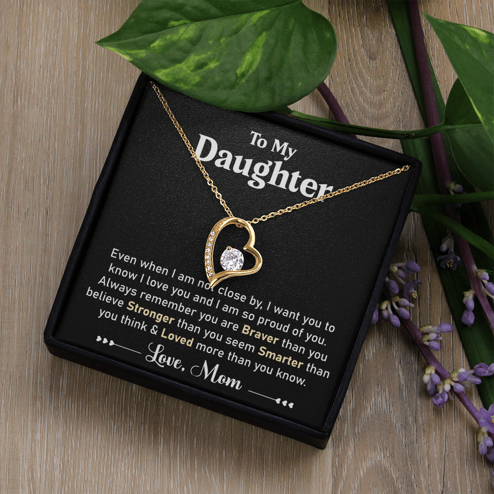 To My Beautiful Daughter Necklace – Forever Love Necklace, A Cherished Gift from Mom