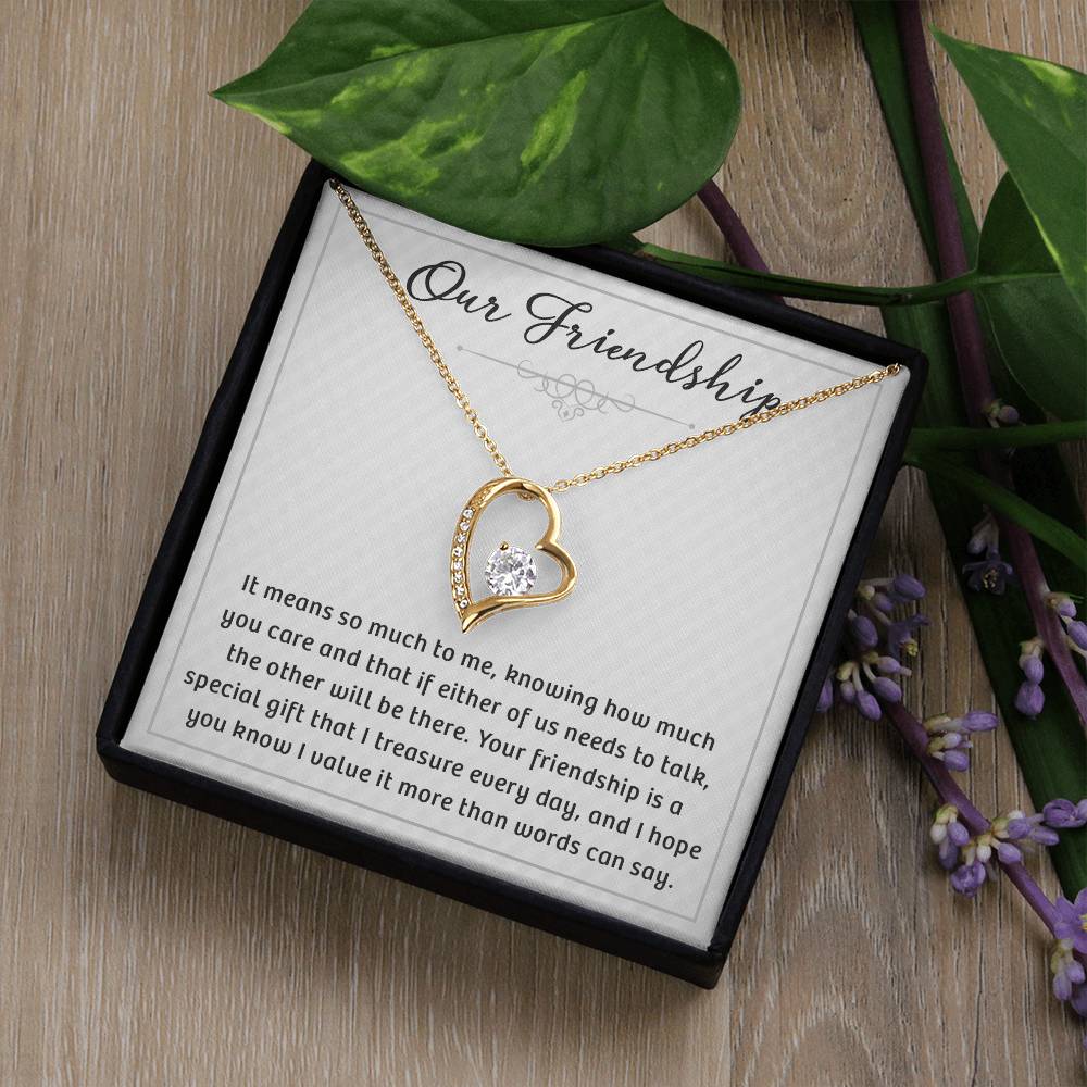 Sterling Silver Open Heart Best Friend Necklace - Meaningful Jewelry Gift for Her - Perfect for BFFs, Friendship Moments & Special Occasions