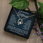 To My Girlfriend Forever Love Necklace With Message Card & Gift Box
