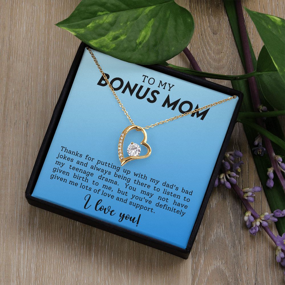 PERSONALISED GIFT FOR BONUS MOM - Forever Love Necklace