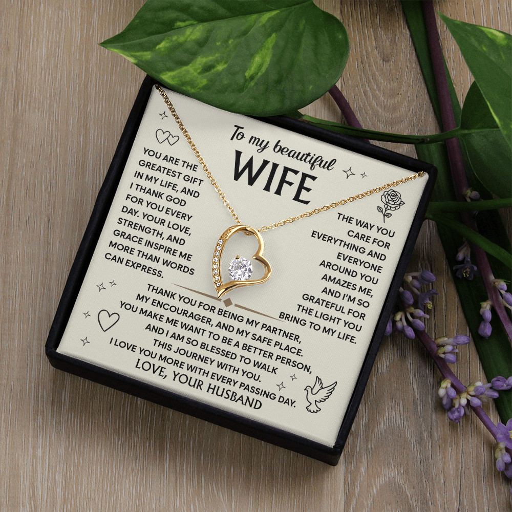 Wife Necklace From Husband to My Wife Soulmate Necklace for Women