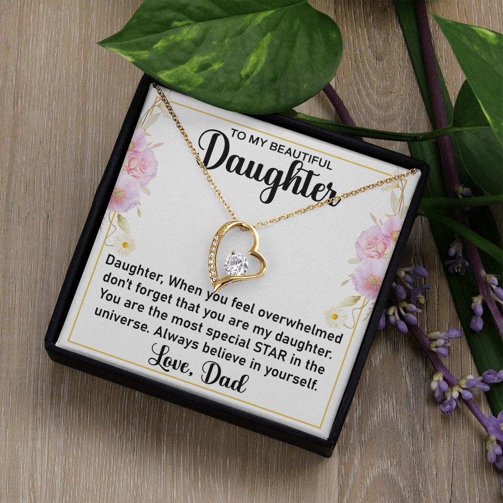 Forever Love Necklace – Timeless Jewelry for Daughter, A Heartfelt Gift from Mom