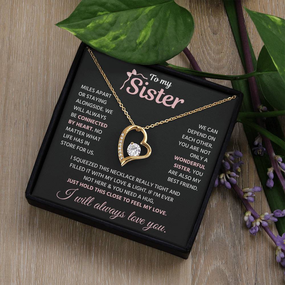 Sister Necklace With Message Card Gift From Brother & Sister