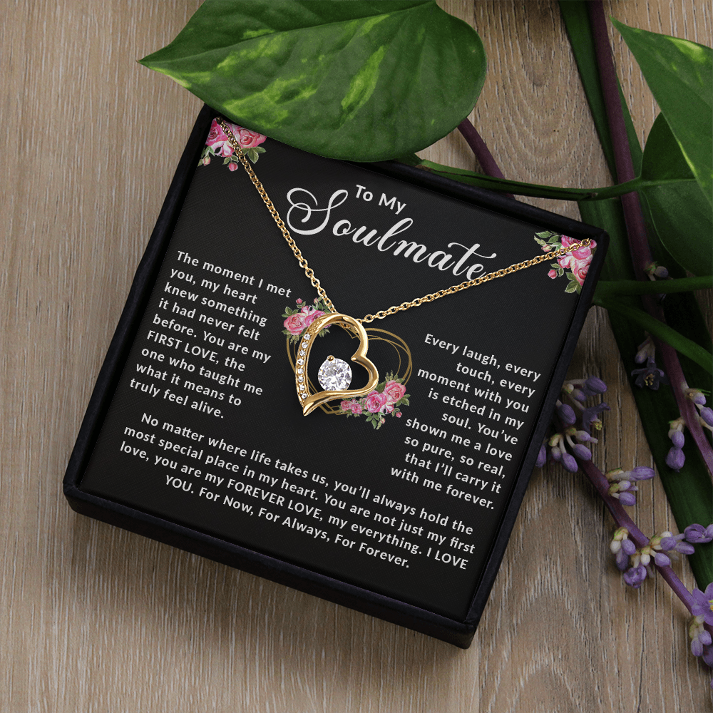 To My Soulmate - Forever Love Necklace, A Romantic Gift to Celebrate Eternal Devotion, First Love, and Lifelong Connection