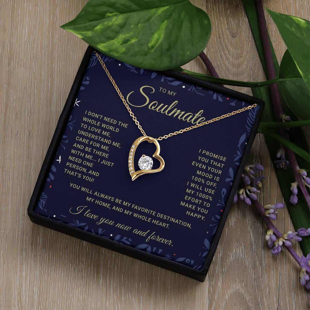 Forever Love Necklace for My Soulmate - A Distinctive Gift for Your Wife or Girlfriend - Ideal for Valentine's Day, Anniversaries, and Birthday