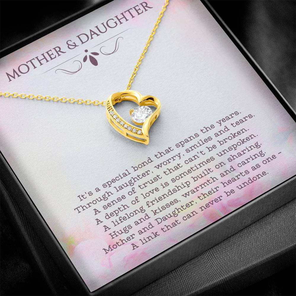 To My Daughter Necklace From Mom With Heartfelt Message & Elegant Box, Mother Daughter Necklace, Mother To Daughter Gifts From Mom, Birthday Gifts For Daughters Adult, Daughter Jewelry From Mom