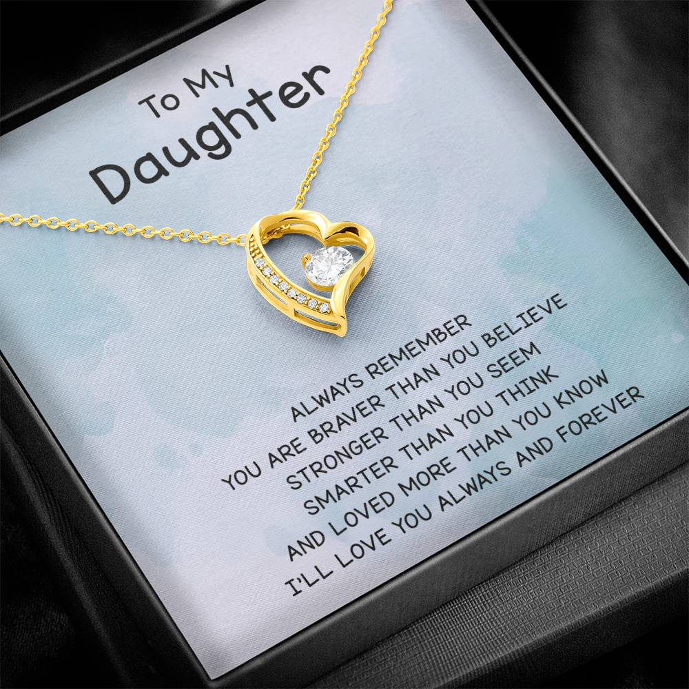 Daughter Gifts From Dad or Mom, To My Daughter Necklace, Forever love Necklace, Daughter Necklace, Gift For My Daughter, Birthday Gift, Christmas Gift To Daughter From Dad, Mam