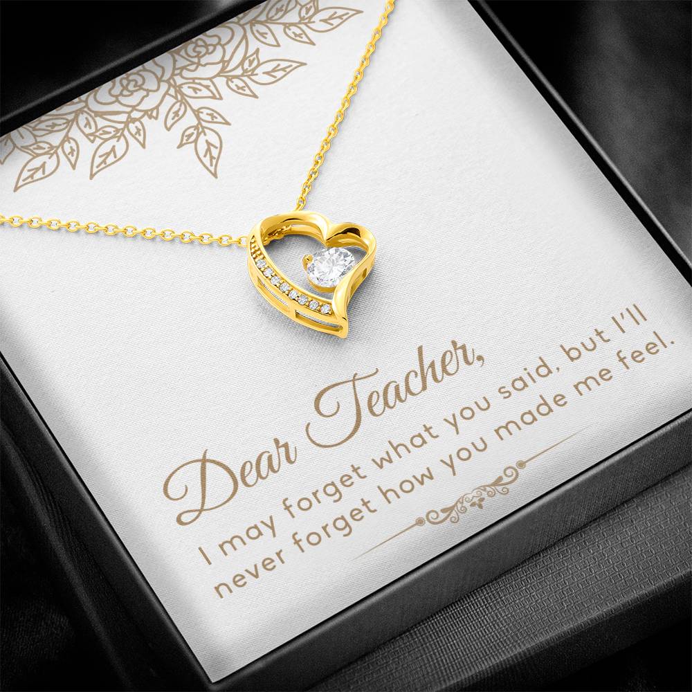 Best Teacher Gift, Forever Love Necklace Stainless Steel, Jewelry Gift for Women, Gift for Teacher, Gifts for Her