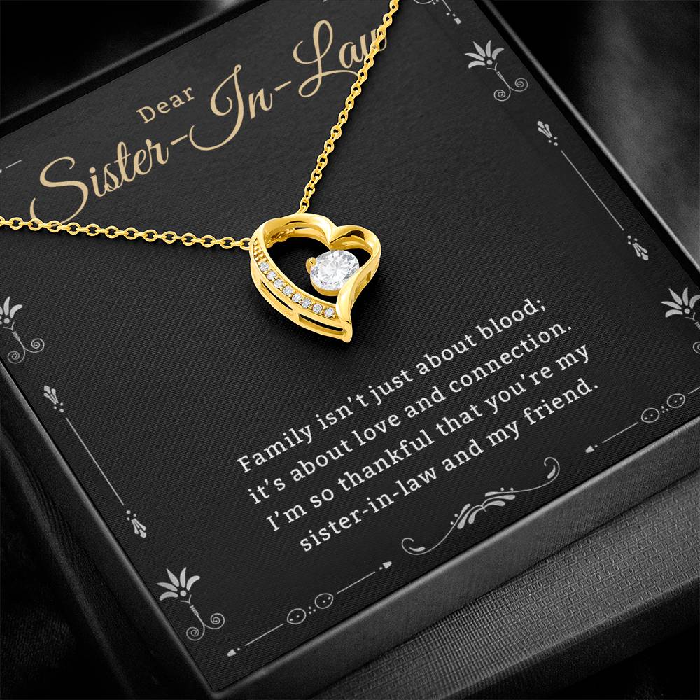 Forever Love Necklace for Women, Mothers Day Wedding Christmas Birthday Gifts for Sister In Law