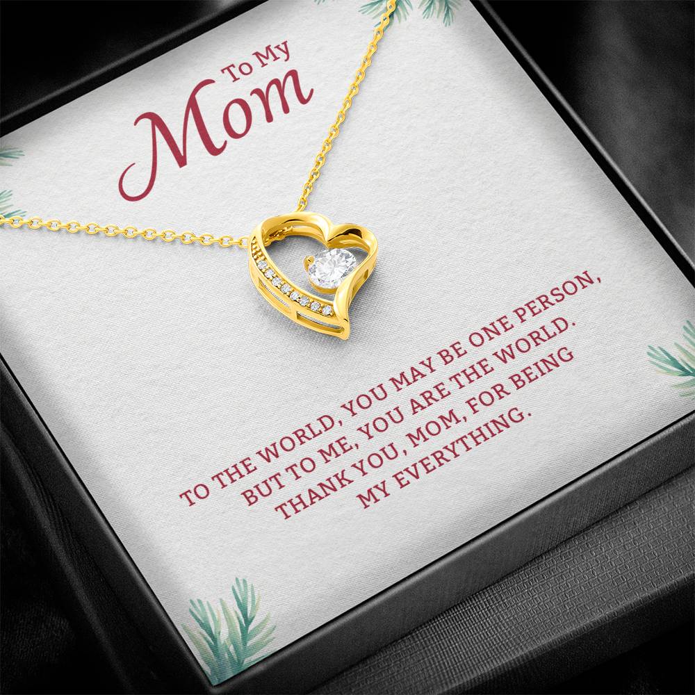 Mother Necklace Gifts for Mom from Daughter or Son Stainless Steel Necklace for Women Christmas Holiday Jewelry With Message Card and Gift Card