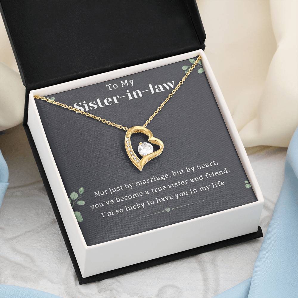 Gifts Necklaces for Women Teen Girls, 14K White Gold Finish Forever Love Necklace for Grandma Aunt Stepmother Sister Mother Jewelry Mothers Day Anniversary Birthday Gifts for Women