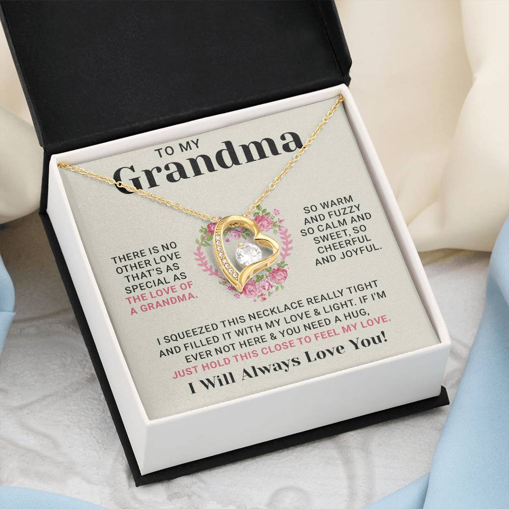 Grandma Necklace From Granddaughter - Grandma Granddaughter Necklace - Grandma Charm Necklace - Mother's Day, Christmas, Birthday Gifts for Grandma - Grandmother Jewelry with Message Card and Gift Box