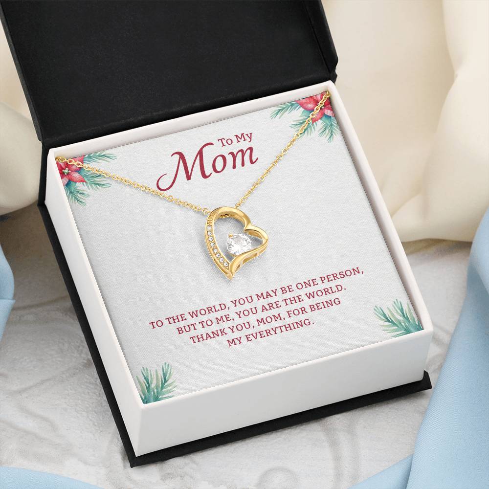 Mother Necklace Gifts for Mom from Daughter or Son Stainless Steel Necklace for Women Christmas Holiday Jewelry With Message Card and Gift Card