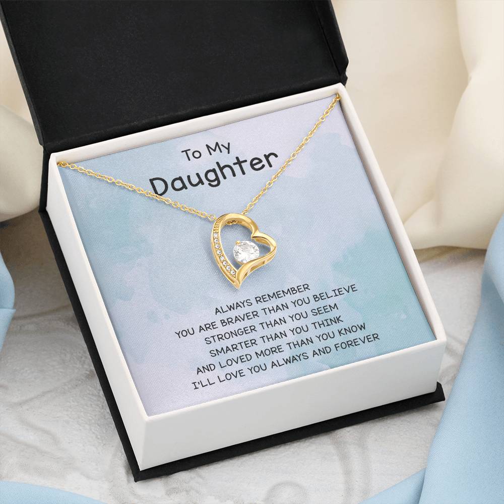 Daughter Gifts From Dad or Mom, To My Daughter Necklace, Forever love Necklace, Daughter Necklace, Gift For My Daughter, Birthday Gift, Christmas Gift To Daughter From Dad, Mam