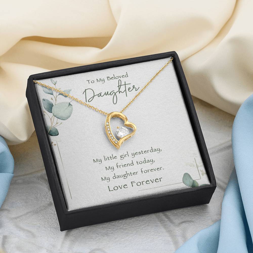 To My Daughter Necklace from Dad with Heartfelt Message & Elegant Box, Father Daughter Gifts from Dad, Birthday Gift for Daughter Adult, Father Daughter Necklace