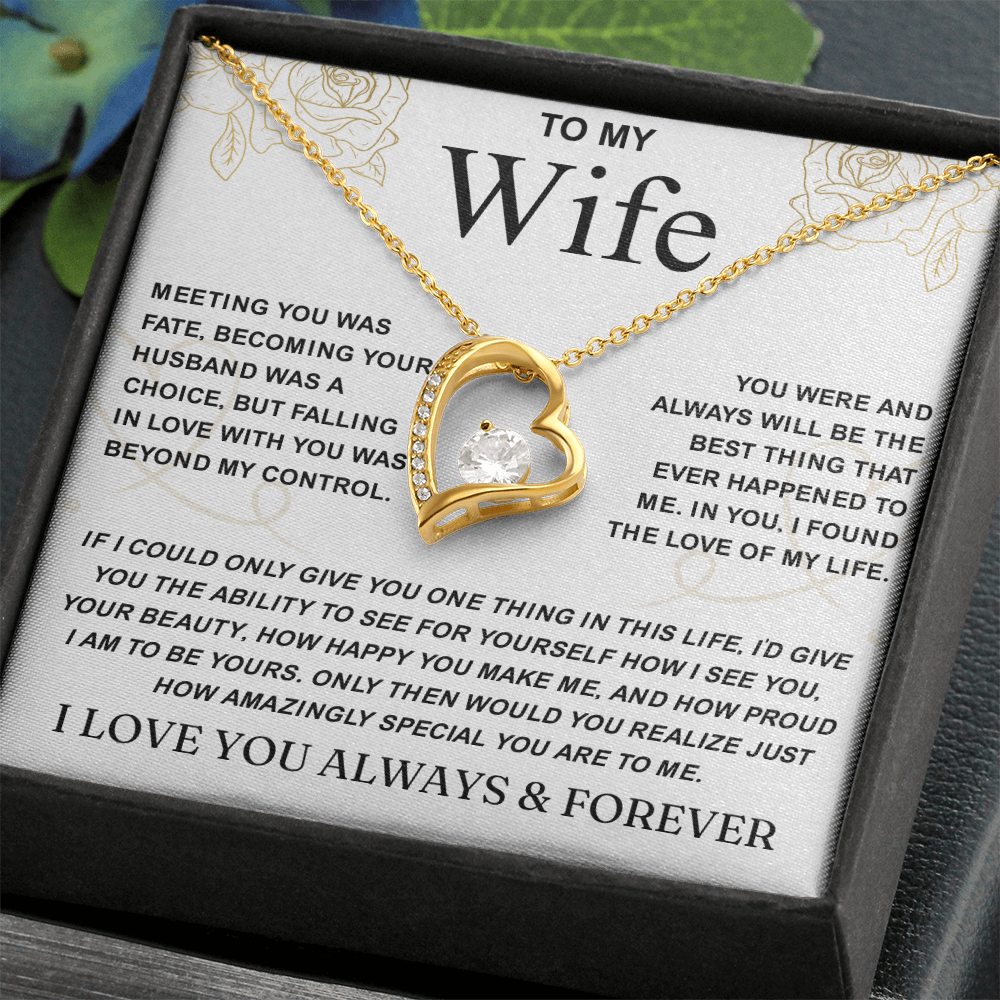 To My Wife Necklace, Soulmate Necklace for Women, Valentine Gifts