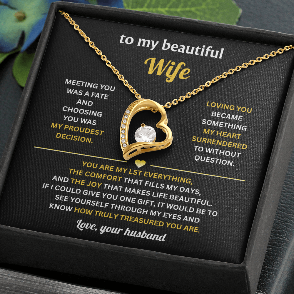 To My Wife  - You Are the Closest to Heaven - Forever Love Necklace