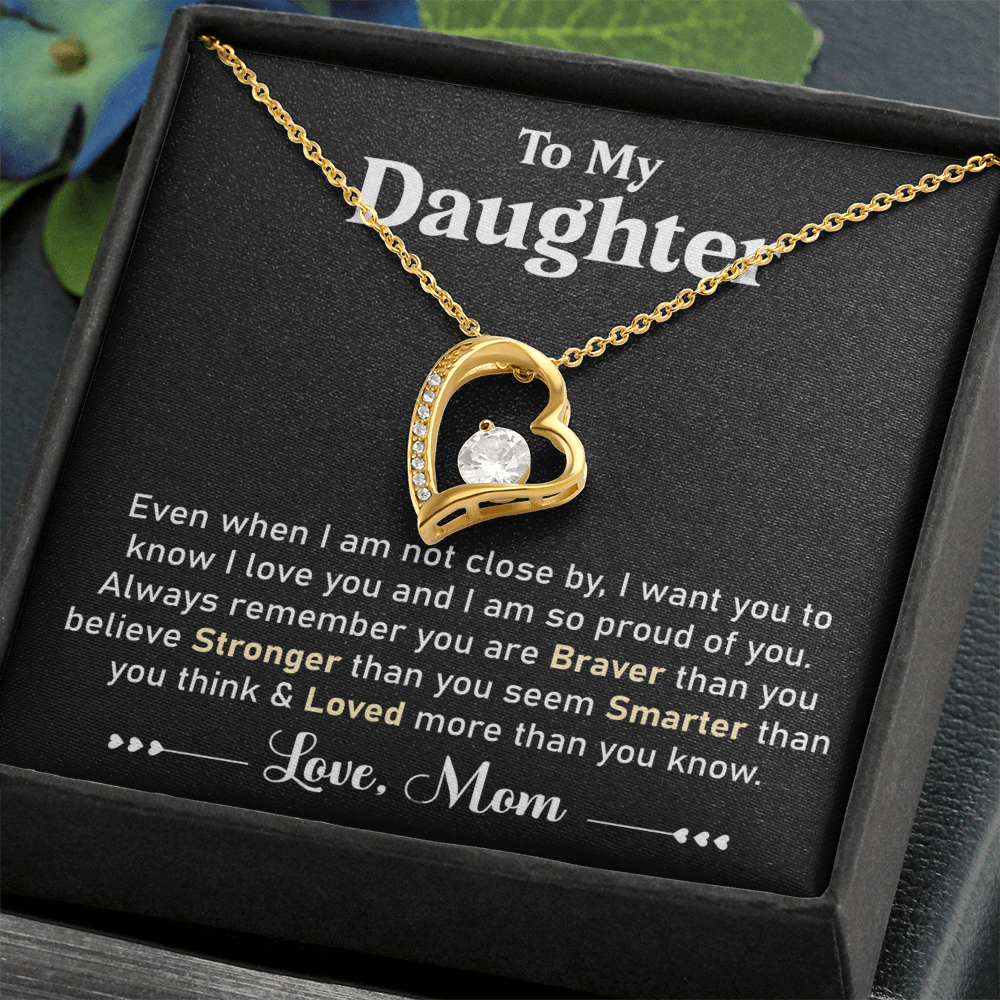 To My Beautiful Daughter Necklace – Forever Love Necklace, A Cherished Gift from Mom