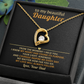 To My Daughter -  You Are a Blessing of My Life  - Forever Love Necklace