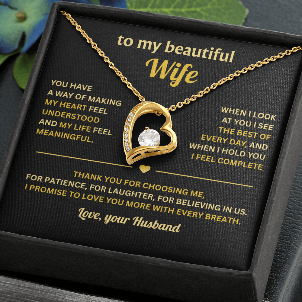 To My Wife - Falling in Love With You Was Beyond My Control - Necklace