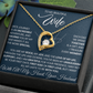 To My Wife Forever Love Necklace With Heartfelt Message & Gift Box