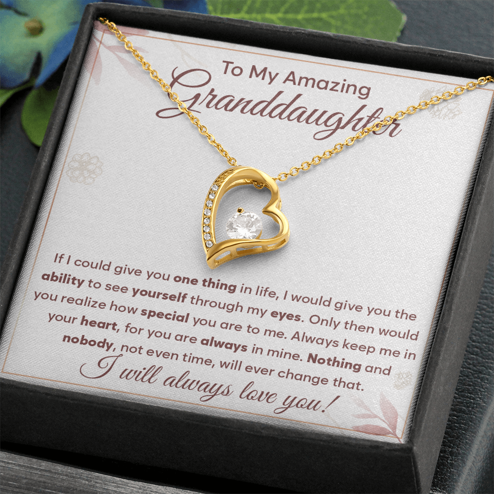 To My Amazing Granddaughter - Always Keep Me in Your Heart - Necklace